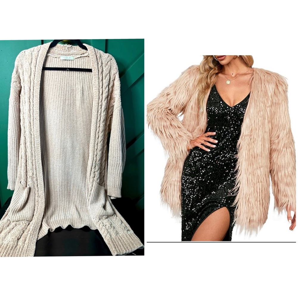 Pink Coat Bundle (1:Fur + 1:Sweater)